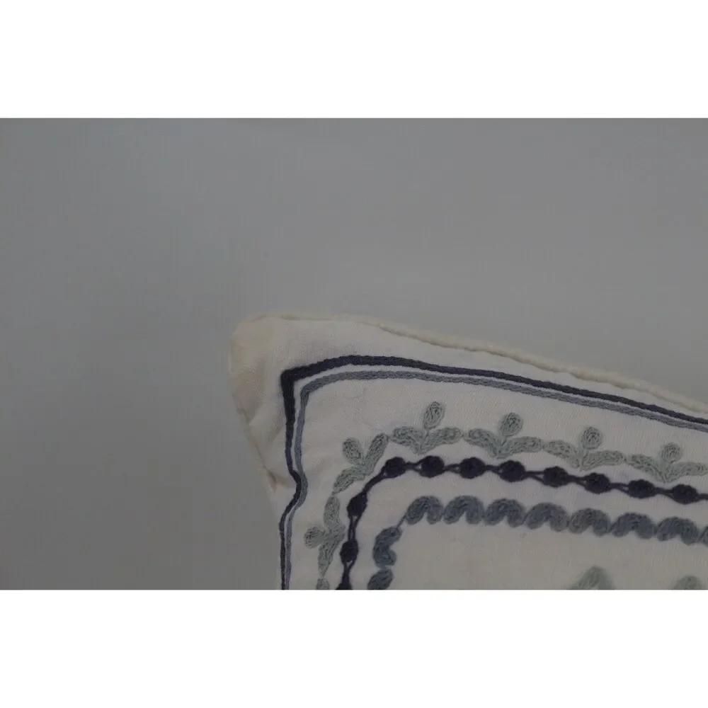 Pier 1 Embroidered Throw Pillow Flawed